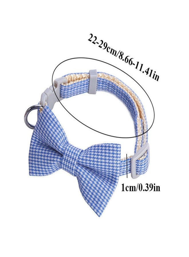 KittuPet Plaid Print Pet Puppy Dogs Adjustable Bow Tie Collar Necktie Bowknot Checkered Bowtie Holiday Wedding Decoration Accessories - Image 5